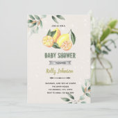 Invitation Douche bohème au citron  (Debout devant)