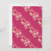 Invitation Douche botanique d'aquarelle rouge (Dos)