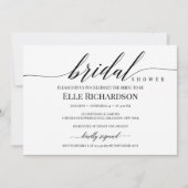 Invitation Douche bracelet à écriture rustique chic et modern (Devant)