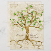 Invitation Douche bronzage de couples Antiqued par racines (Devant / Derrière)