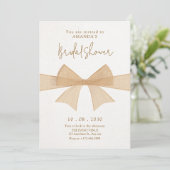 Invitation Douche brune brune beige (Debout devant)