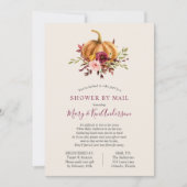 Invitation Douche citrouille par courrier (Devant)