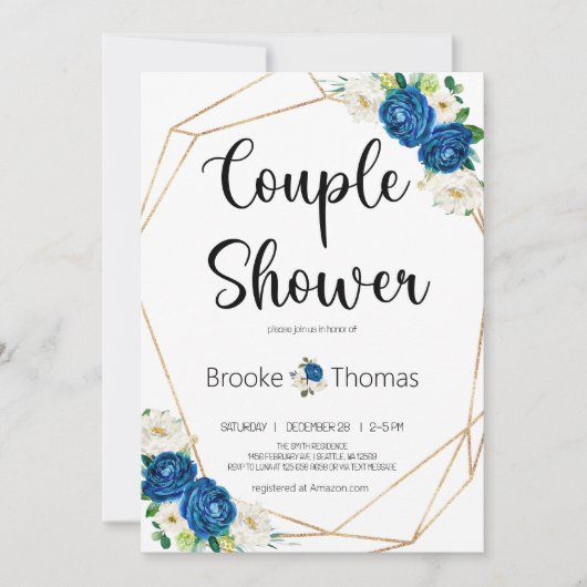 Invitation douche couple (Devant)