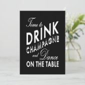 Invitation Douche Couple - Il est temps de boire du champagne (Debout devant)