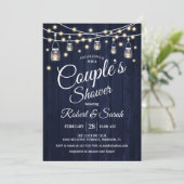 Invitation Douche Couple - Marine Rustic Wood (Debout devant)