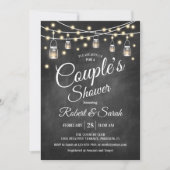 Invitation Douche Couple - Rustic Chalkboard (Devant)