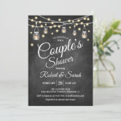 Invitation Douche Couple - Rustic Chalkboard (Debout devant)