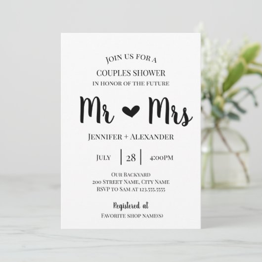 Invitation Douche Couples (Debout devant)