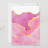 Invitation Douche Couples Agate Rose et Or (Dos)