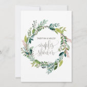 Invitation Douche Couples Foliage (Dos)