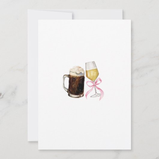 Invitation Douche Couples Quirky Tirée À La Main (Dos)