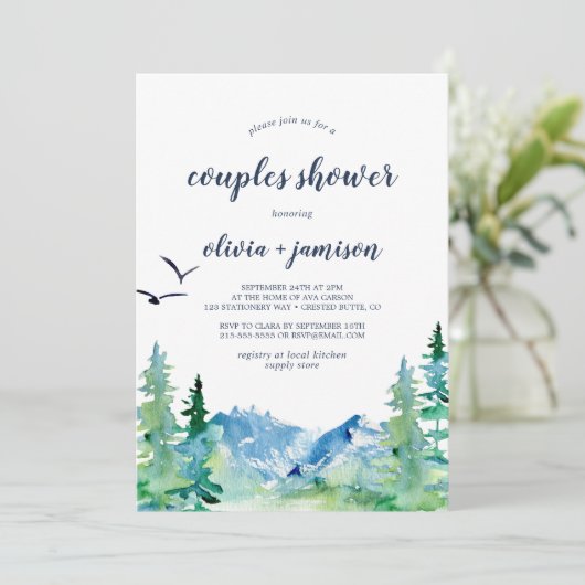Invitation Douche Couples Rocky Mountain (Debout devant)