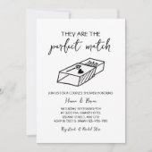 Invitation Douche Couples Tirées À La Main Parfaite (Devant)