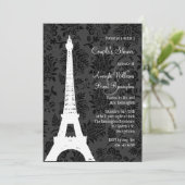 Invitation Douche Damask Paris Couple (Debout devant)