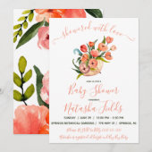 Invitation Douché D'Amour ! Baby shower parapluie (Devant / Derrière)