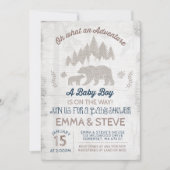 Invitation Douche d'aventure de garçon d'invitation de baby (Devant)