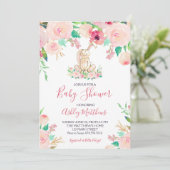 Invitation douche de Baby shower de Pâques Bunny (Debout devant)