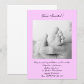 Invitation douche de bébé (Devant / Derrière)