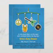 Invitation Douche de bébé de rock de guitare de musique de (Devant / Derrière)