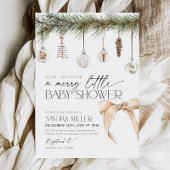 Invitation Douche de bébé Noël confortable et joyeuse