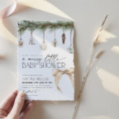 Invitation Douche de bébé Noël confortable et joyeuse