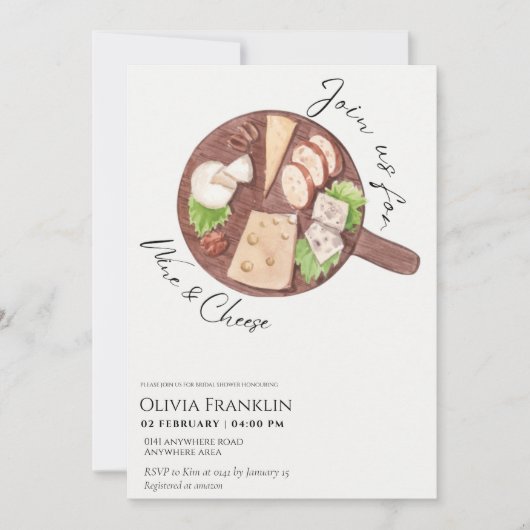 Invitation Douche de charcuterie (Devant)