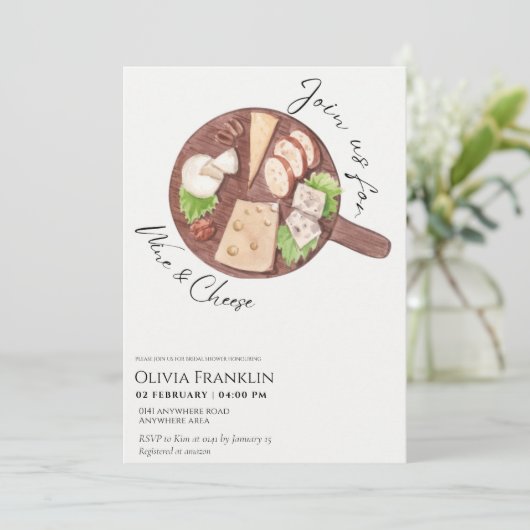 Invitation Douche de charcuterie (Debout devant)