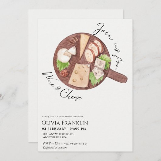 Invitation Douche de charcuterie (Devant / Derrière)