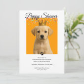 Invitation Douche de chiot mignonne adoption de chien personn (Debout devant)