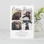 Invitation Douche de chiot mignonne adoption de chien personn (Debout devant)