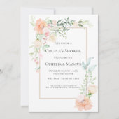 Invitation DOUCHE DE COUPLE | Bouquet floral de printemps dél (Devant)