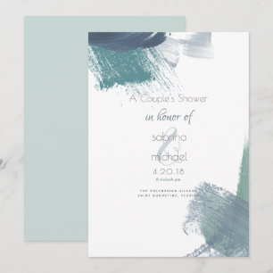 Invitation Douche de couple   Brochures Turquoises