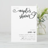 Invitation Douche de Couple Cœurs (Debout devant)