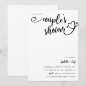 Invitation Douche de Couple Cœurs (Devant / Derrière)