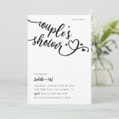 Invitation Douche de Couple Cœurs (Debout devant)