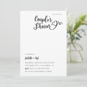 Invitation Douche de Couple Cœurs (Debout devant)