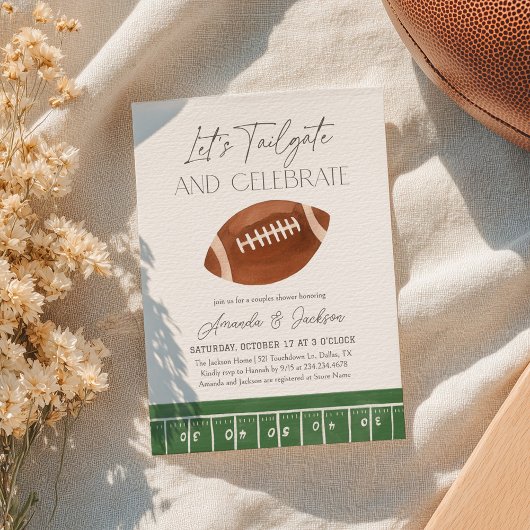 Invitation Douche de Couple de Football