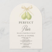 Invitation Douche de Couple Elegant Perfect Pair (Devant)