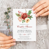 Invitation Douche de couple Fleur de Terracotta Branche de Pi