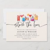 Invitation Douche de couple | Garnir le bar  (Devant)