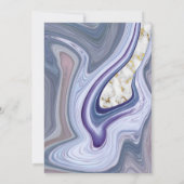 Invitation Douche de couple Marbleisé violet Rose Agate (Dos)