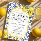 Invitation Douche de Couple Méditerranéenne au Citron d'Été É