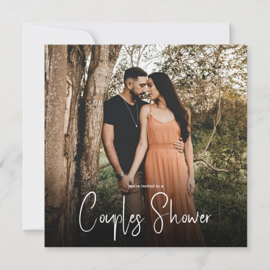 Invitation Douche de Couple Photo Moderne (Devant)