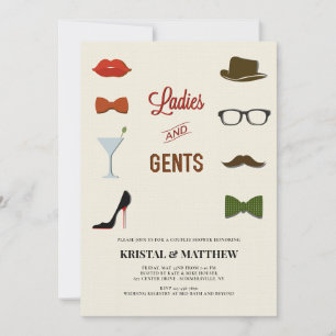 Invitation Douche de Couple pour Dames et Messieurs