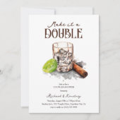 Invitation Douche de couple Tequila & Cigare (Devant)