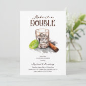Invitation Douche de couple Tequila & Cigare (Debout devant)