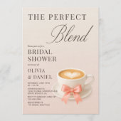 Invitation Douche de Couple The Perfect Blend Café (Devant)