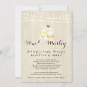 Invitation Douche de Couple Vin & Whisky Réception de Mariage (Devant)