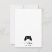 Invitation Douche de couples de bébé de jeu vidéo du joueur 3 (Dos)