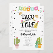 Invitation Douche de couples de cactus d'amour d'accès de (Devant / Derrière)